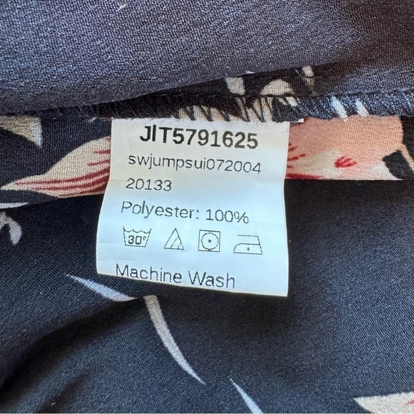 ๐6/$60, SHEIN Strapless, Black, Floral Onesie, 2XL - Picture 7 of 7